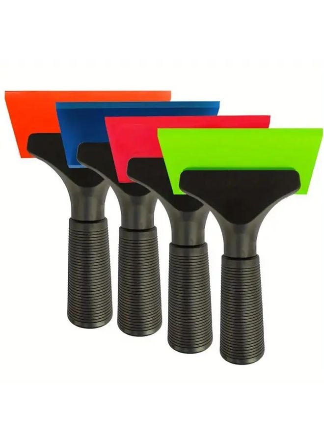 ممسحة زجاج زرقاء من المطاط، كاشطة نوافذ، منظف زجاج للسيارات، أداة تنظيف منزلية - Image 1